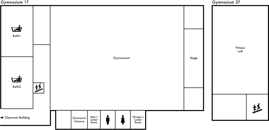 Floor map Gymnasium building Photo